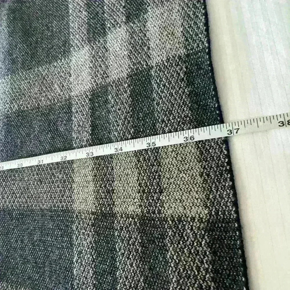 Joseph A plain black gray white plaid open front long cardigan size 3x office - Picture 4 of 9